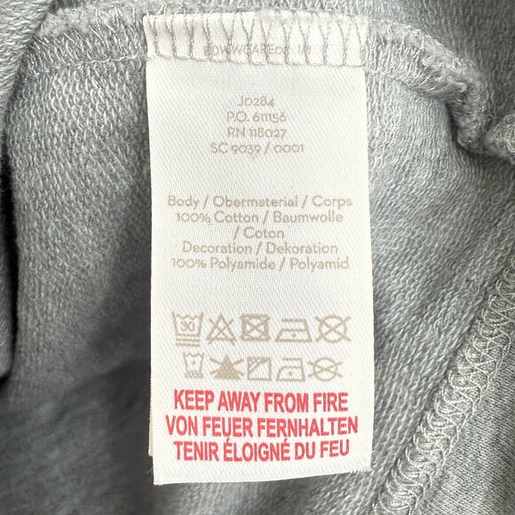 Boden Livia Gray Polkadot Sweatshirt Dress 3/4 sleeves Women's size 12 R - Picture 7 of 7